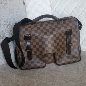 Louis Vuitton Broadway Damier Ebene Canvas Shouder Bag. Authentic w/COA.